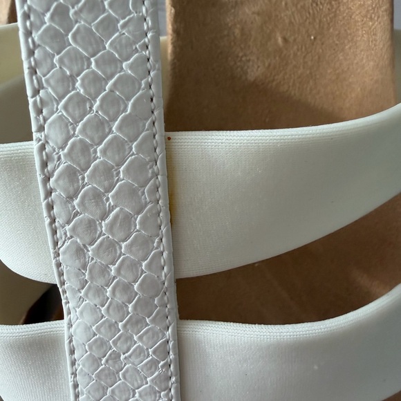 Alfani Women's 8.5M White Wedge Strappy Heels - Picture 9 of 16